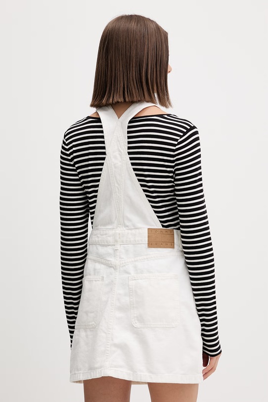 Odzież Tommy Jeans sukienka jeansowa DW0DW22002 biały