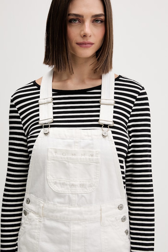 Tommy Jeans sukienka jeansowa biały DW0DW22002