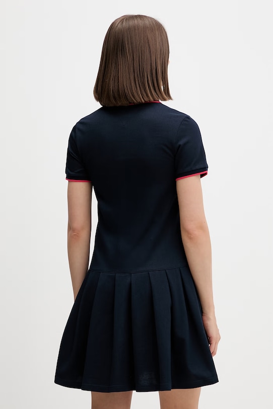 Odzież Tommy Jeans sukienka letnia z bawełną DW0DW22328 granatowy