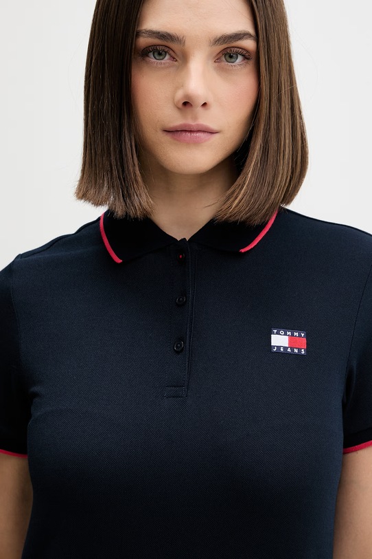 Tommy Jeans sukienka letnia z bawełną granatowy DW0DW22328