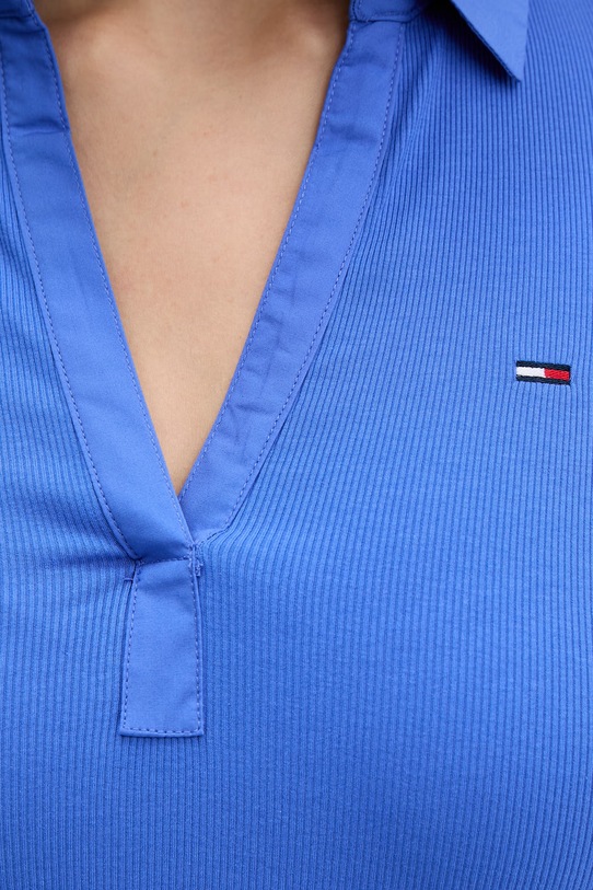 Tommy Jeans sukienka z bawełną DW0DW22331 fioletowy