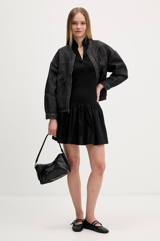 Tommy Jeans šaty s bavlnou DW0DW22331 čierna SS26