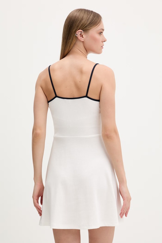 Odzież Tommy Jeans sukienka letnia bawełniana z elastanem DW0DW22335 biały