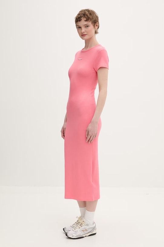 Tommy Jeans sukienka z wiskozą DW0DW22339 różowy SS26