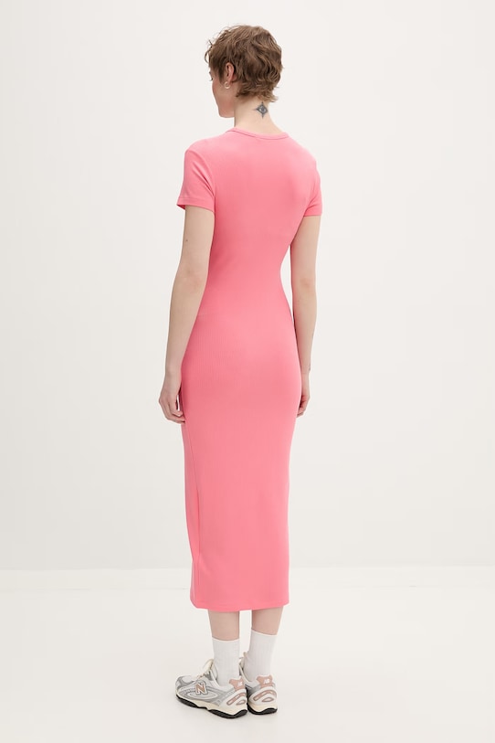 Odzież Tommy Jeans sukienka z wiskozą DW0DW22339 różowy