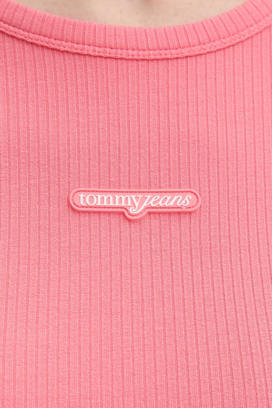 Tommy Jeans sukienka z wiskozą DW0DW22339 różowy