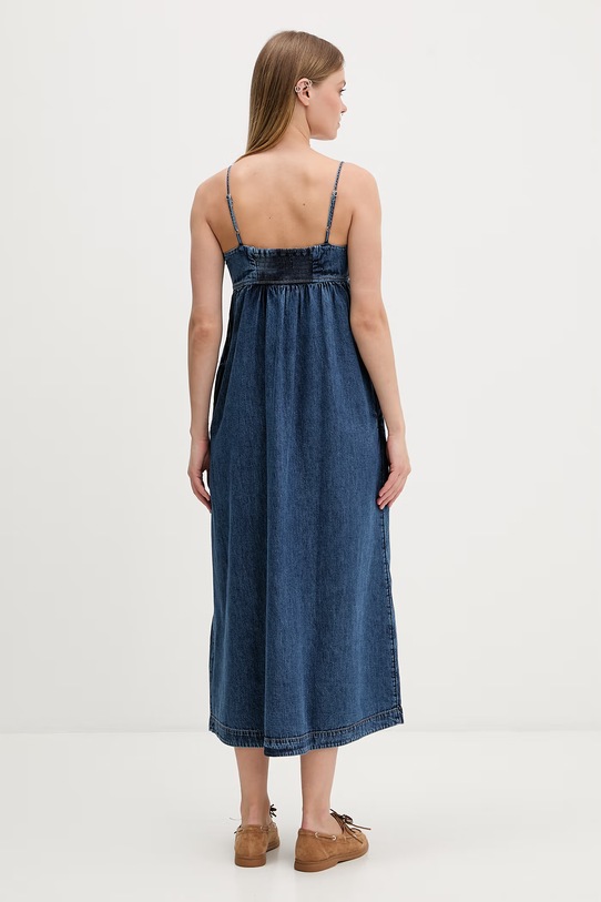 Odzież Tommy Jeans sukienka rozkloszowana jeansowa DW0DW22342 niebieski