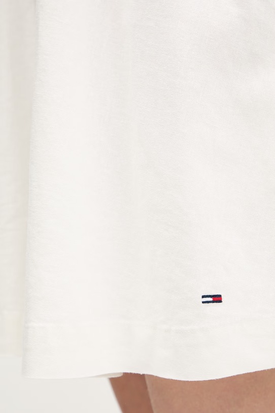 Tommy Jeans sukienka letnia z lnem DW0DW22343 biały