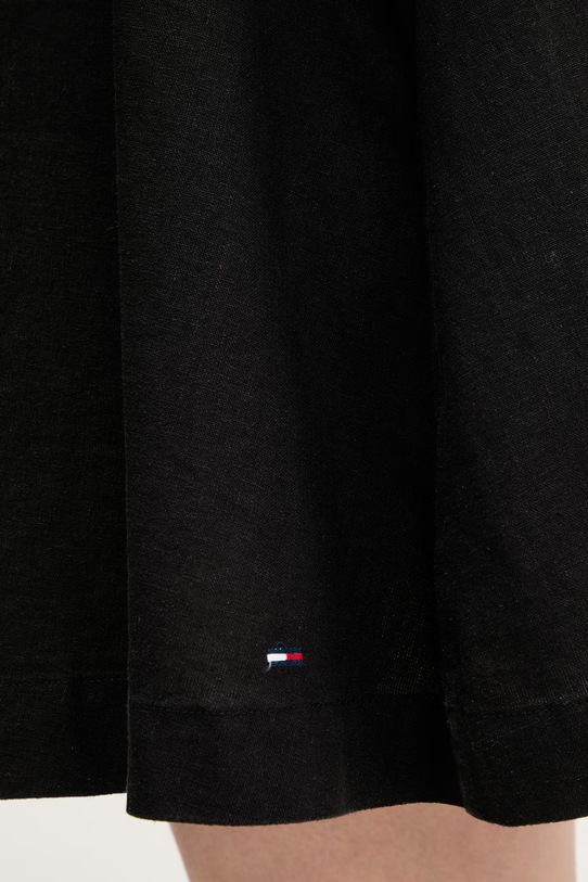 Tommy Jeans sukienka letnia z lnem DW0DW22343 czarny