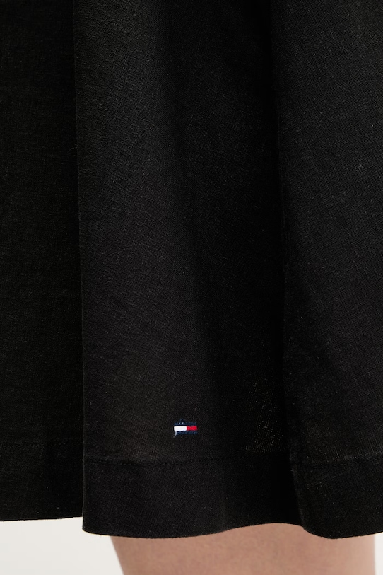 Tommy Jeans sukienka letnia z lnem DW0DW22343 czarny