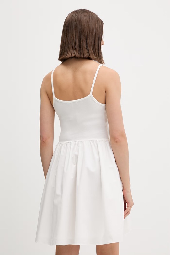 Odzież Tommy Jeans sukienka rozkloszowana z bawełną DW0DW22352 beżowy