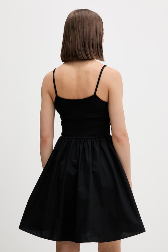 Oblečenie Tommy Jeans šaty s rozšíreným strihom s bavlnou DW0DW22352 čierna