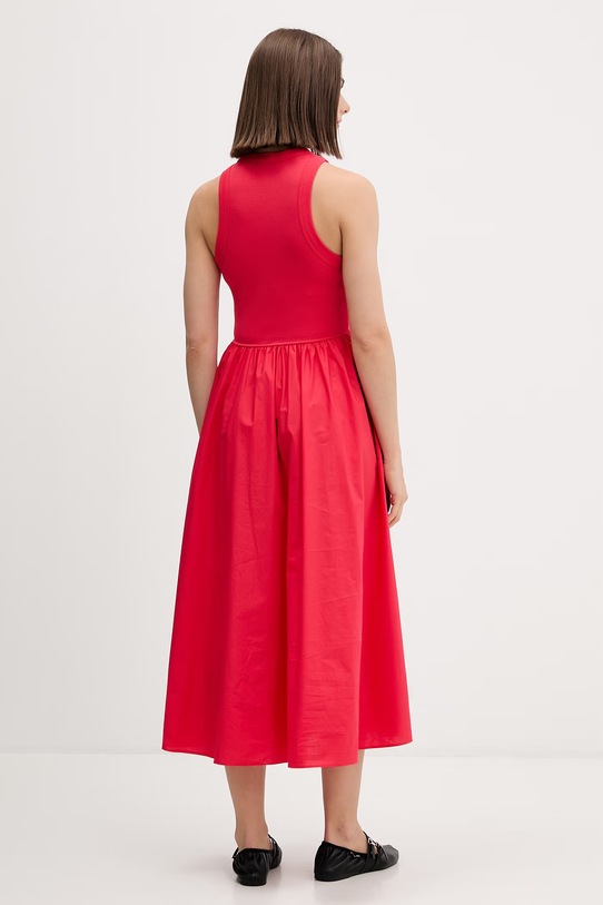 Odzież Tommy Jeans sukienka letnia bawełniana z elastanem DW0DW22593 czerwony