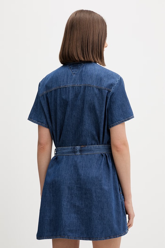 Odzież Tommy Jeans sukienka bawełniana DW0DW22787 niebieski