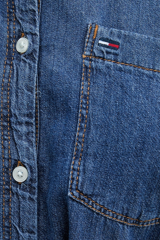 Tommy Jeans sukienka bawełniana DW0DW22787 niebieski