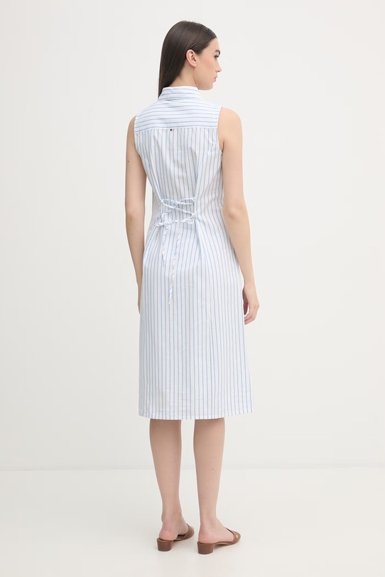 Oblečenie U.S. Polo Assn. šaty bavlnené SLEEVELESS TIE-BACK MIDI WUP2254 modrá