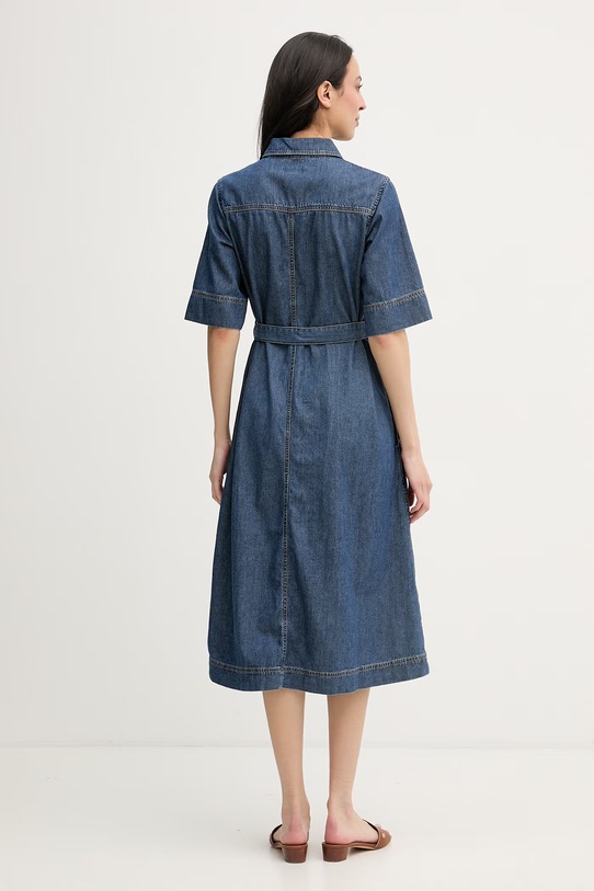 Odjeća Tommy Hilfiger haljina A-kroja od trapera WW0WW50622 mornarsko plava