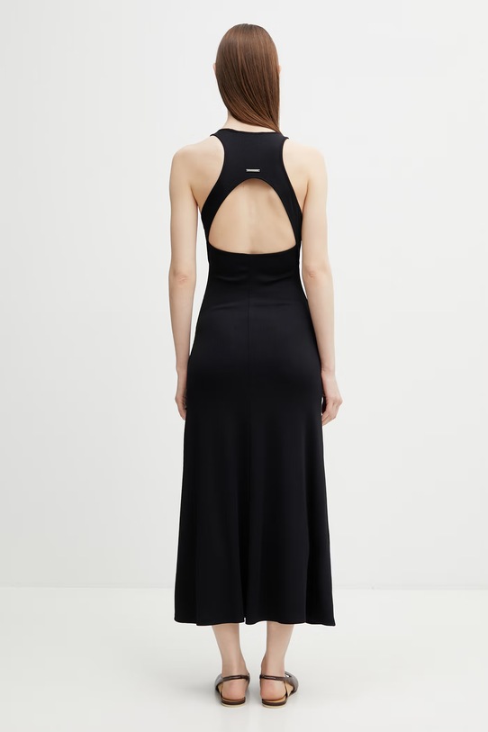 Oblečení Maison Kitsuné šaty hladké QW01652KA0034 černá