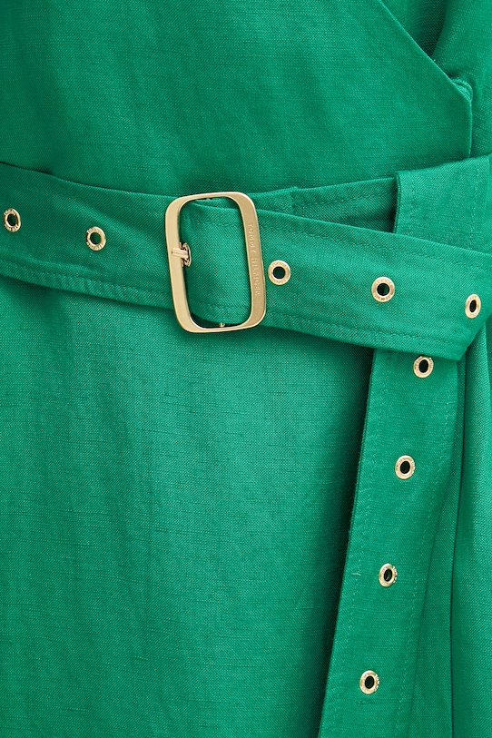 Tommy Hilfiger obleka z lanom WW0WW48951 zelena