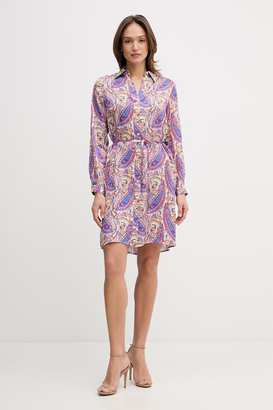 Marc Aurel sukienka koszulowa z wiskozy 6243A11087 niebieski SS26