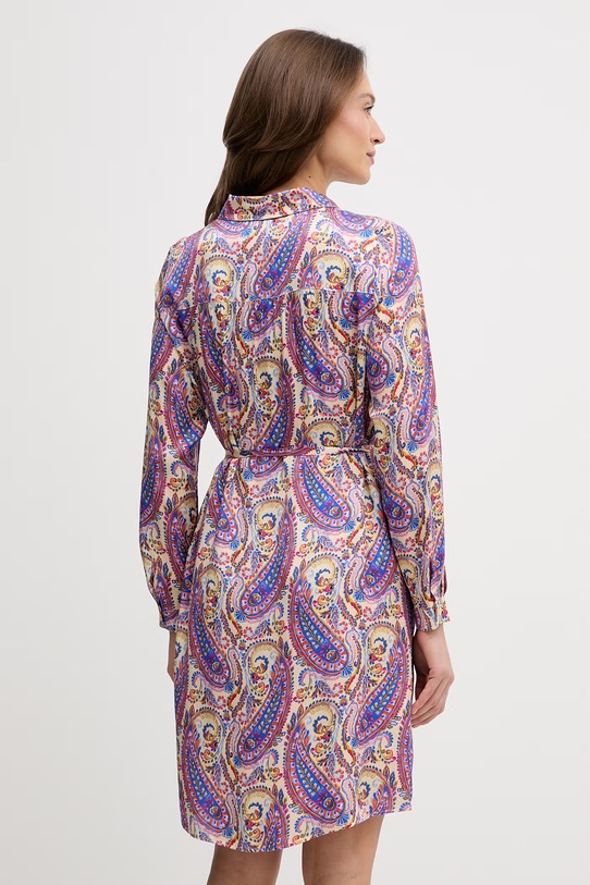 Odzież Marc Aurel sukienka koszulowa z wiskozy 6243A11087 niebieski