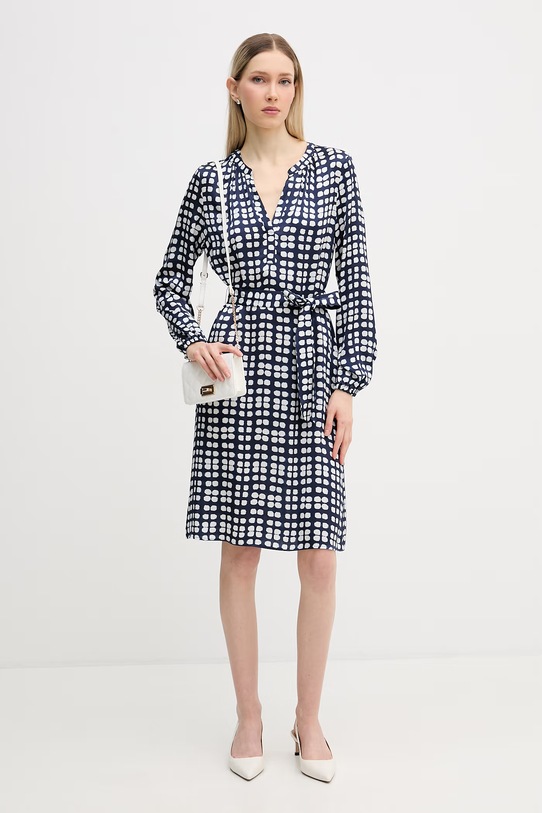 Marc Aurel sukienka letnia z wiskozy 6245A11109 granatowy SS26