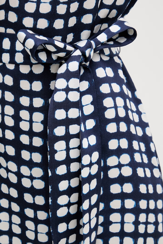 Marc Aurel sukienka letnia z wiskozy 6245A11109 granatowy