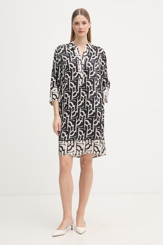 Marc Aurel sukienka koszulowa z wiskozy 6254A11084 czarny SS26