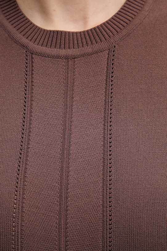 Gaudi sukienka z wiskozą 611FD13005 brązowy