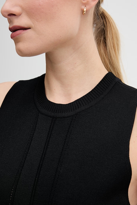 Gaudi sukienka z wiskozą 611FD13005 czarny