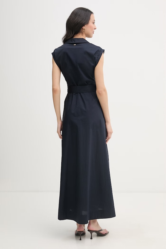 Odzież Gaudi sukienka koszulowa bawełniana 611FD15006 granatowy