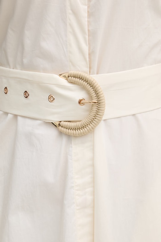 Gaudi sukienka koszulowa bawełniana 611FD15006 beżowy