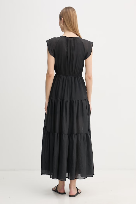 Odzież Gaudi sukienka babydoll z wiskozy 611FD15021 czarny