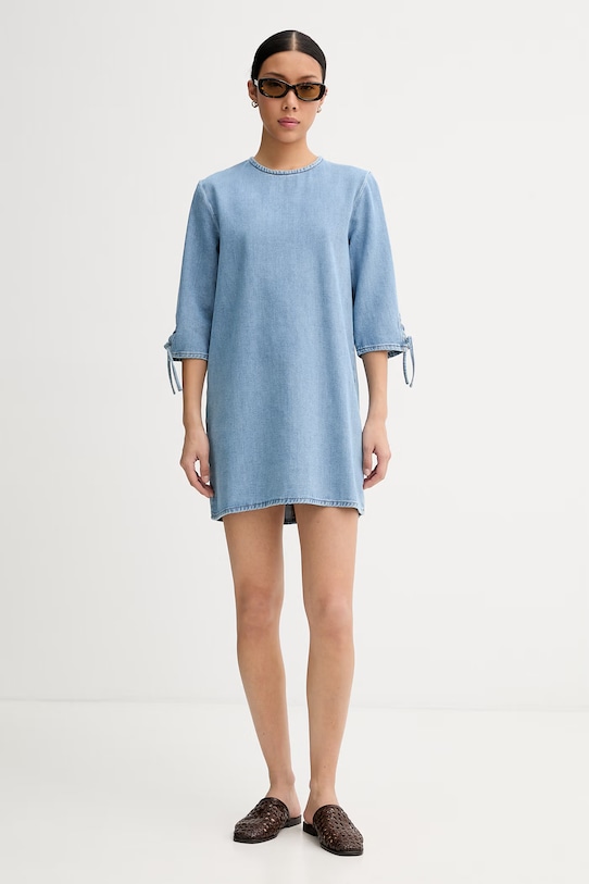 Sessun sukienka bawełniana 26205015 niebieski SS26