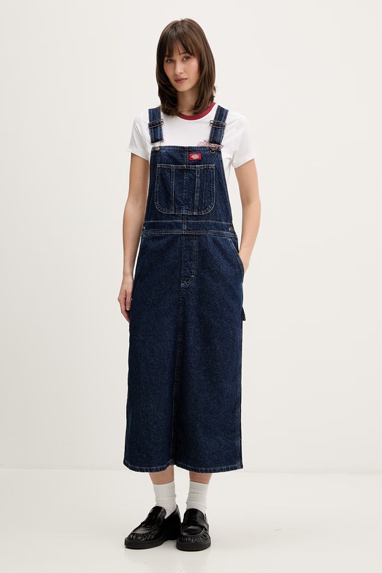 Dickies φόρεμα ντένιμ σκούρο μπλε DK0A88IP0DD1