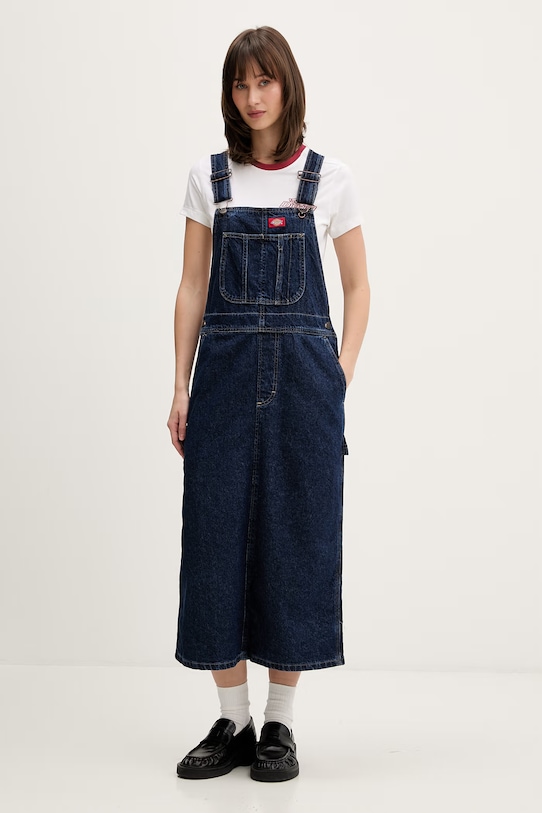 Dickies φόρεμα ντένιμ σκούρο μπλε DK0A88IP0DD1