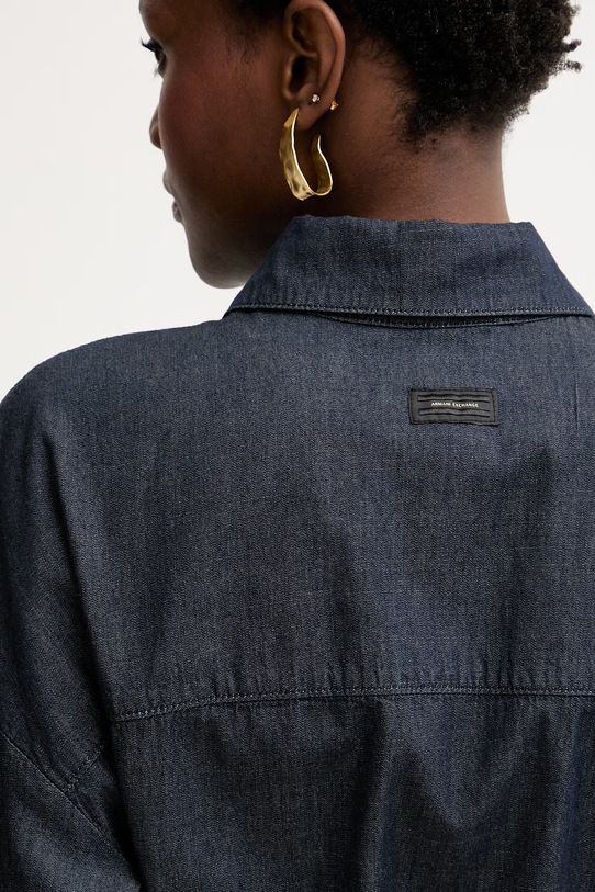 Armani Exchange srajčna obleka denim XW001794.AF21337 modra