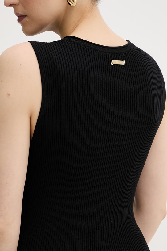 Armani Exchange oprijeta obleka viskozna XW001900.AF10352 črna