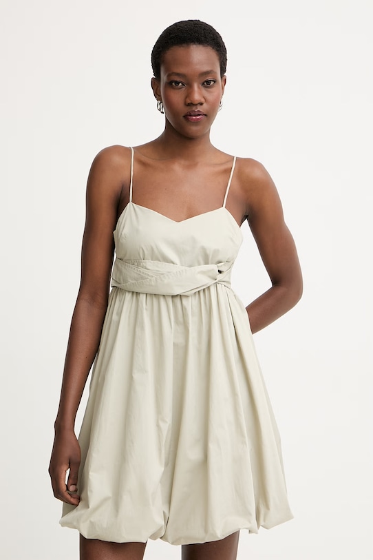 Armani Exchange balónové šaty bavlnené béžová XW001968.AF18862