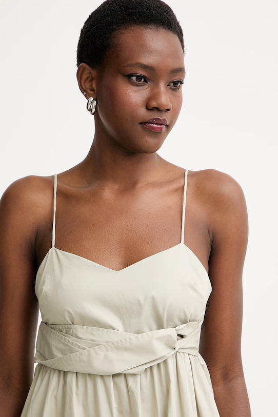 Armani Exchange balónové šaty bavlnené béžová XW001968.AF18862