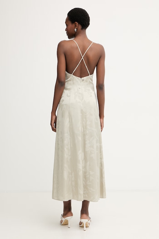 Oblečení Armani Exchange letní šaty z viskózy XW002012.AF21551 béžová