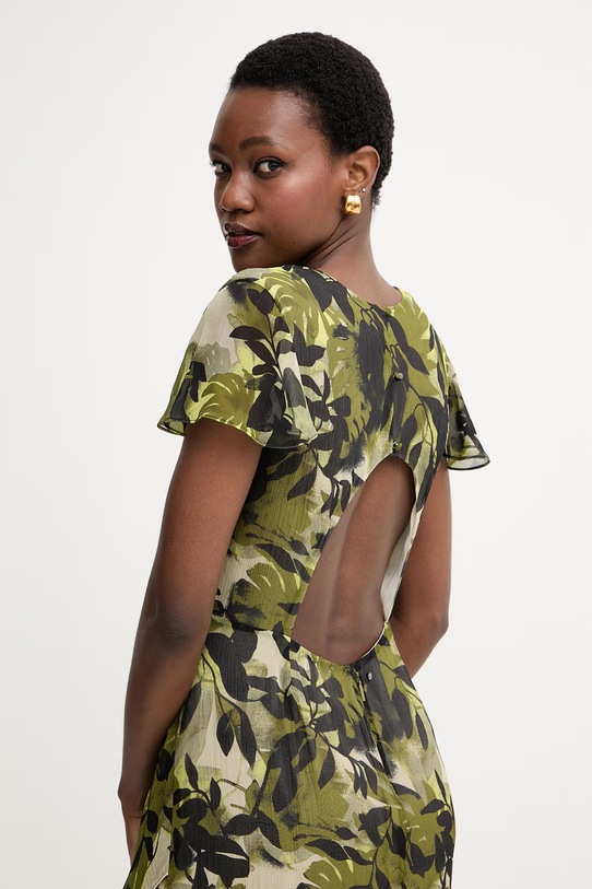 Armani Exchange obleka viskozna XW002014.AF21554 zelena