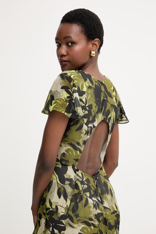 Armani Exchange obleka viskozna XW002014.AF21554 zelena