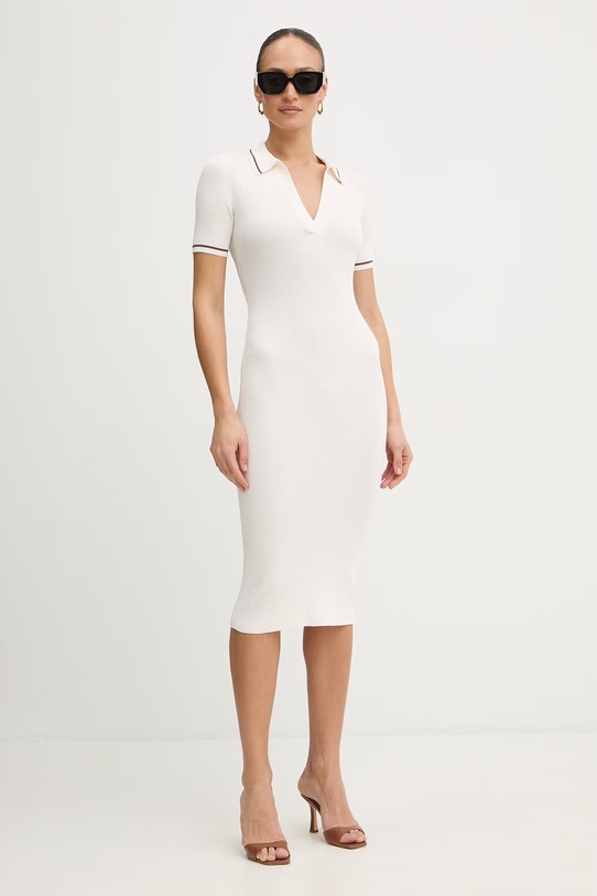 Armani Exchange sukienka XW002244.AF10352 beżowy SS26