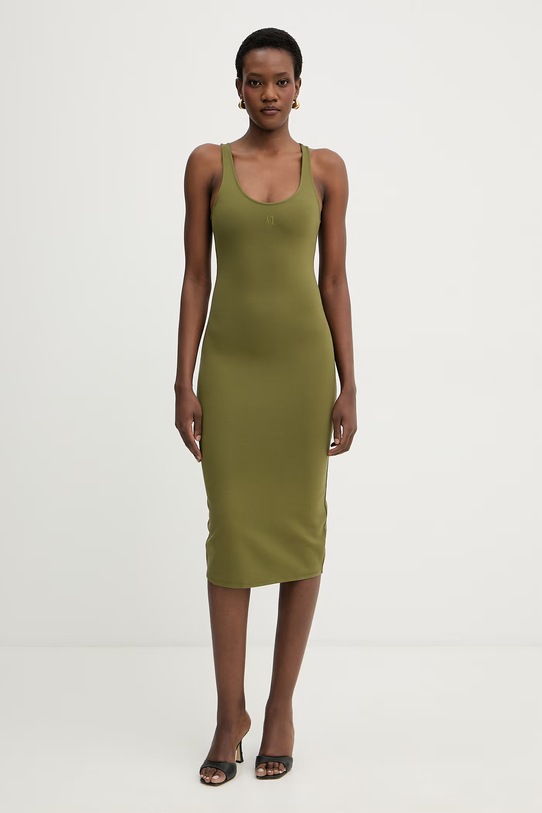 Armani Exchange sukienka zielony XW000820.AF13729