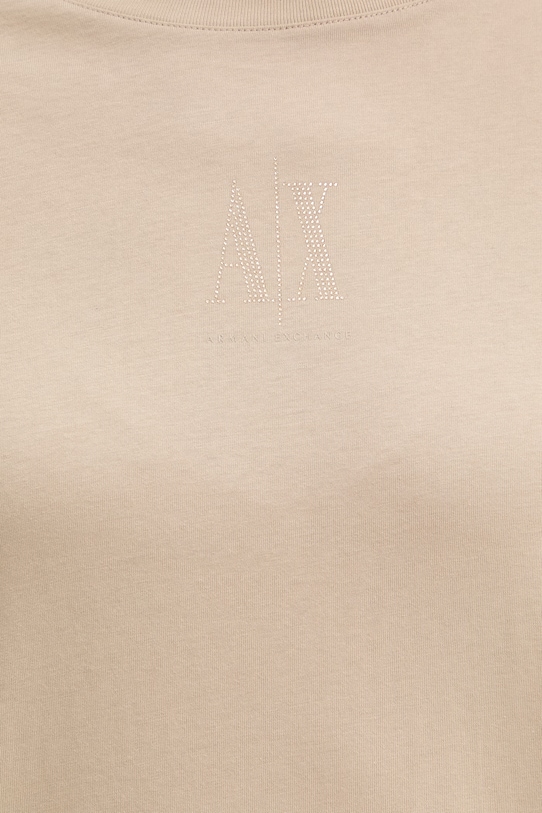 Armani Exchange sukienka bawełniana XW000825.AF10356 beżowy