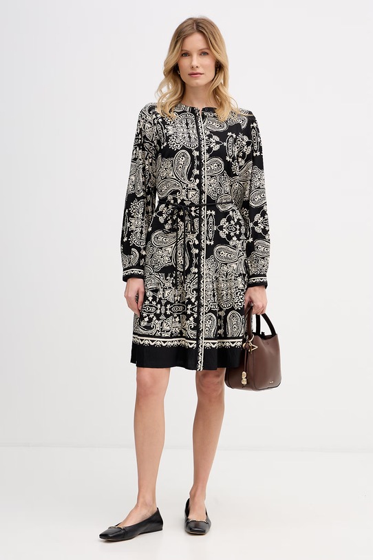 OUI Sukienka letnia z wiskozy 96630 czarny SS26