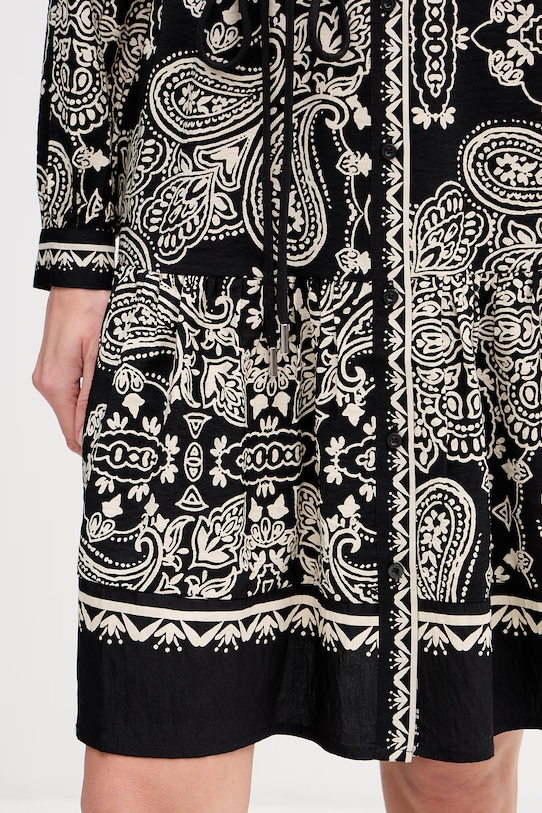 OUI Sukienka letnia z wiskozy 96630 czarny