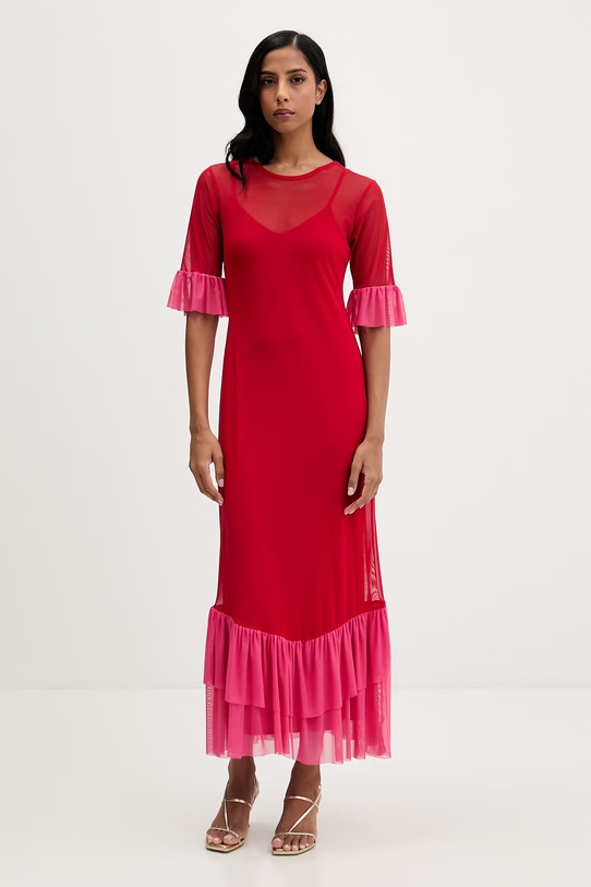 Never Fully Dressed sukienka NFDDR3212 czerwony SS26