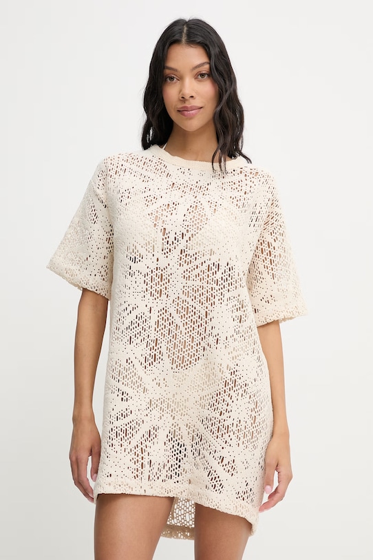 OAS sukienka plażowa damska beżowy 602008.3260